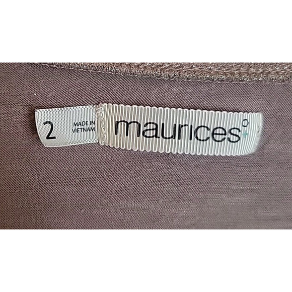 Maurices Gray V-Neck Metallic Lightweight 3/4 Sleeve Baseball Top Women's Sz 2X - Picture 3 of 10